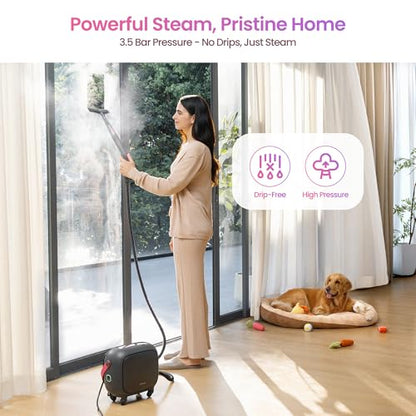 Schenley 21-in-1 Steam Cleaner for Home, Heavy-Duty Steamer for Cleaning | 3.5 Bar Pressure | 248°F Deep Cleaning | 45.5 oz Large Tank | Steam Lock Switch | for Floor, Grout, Tile, Kitchen & Bathroom