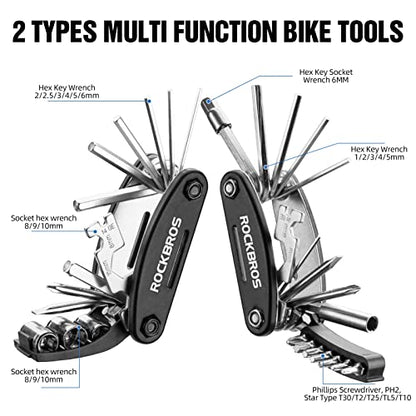 ROCKBROS 16 In 1 Multi-Function Bike Tool Kit - Allen Wrench | Portable - style: 16 in 1 Tools