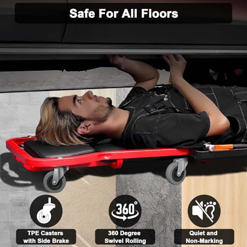 3 Inch Creeper Replacement Wheels 6 Pack Swivel Caster Wheel | Snap on cart Castor for Creeper Service Cart Stool Post Mount, M10x 1" Metric Threaded Stem Casters - style: Gray-No Brakes