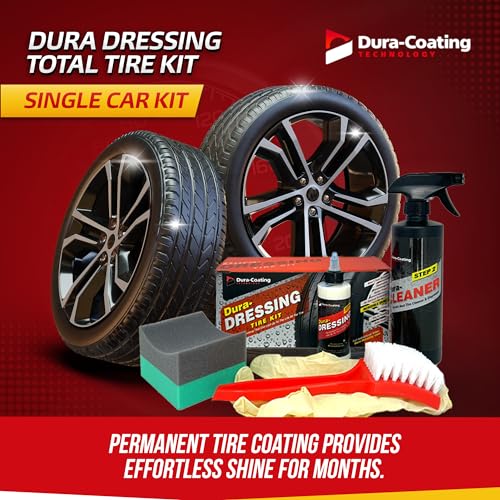DURA-COATING TECHNOLOGY, Ultimate Car Detailing Kit- Includes a Dura-Dressing Single Vehicle Standard Car Detailing Kit and a Dura-Dressing Total Tire Kit for Vehicles - Car Cleaning Kit
