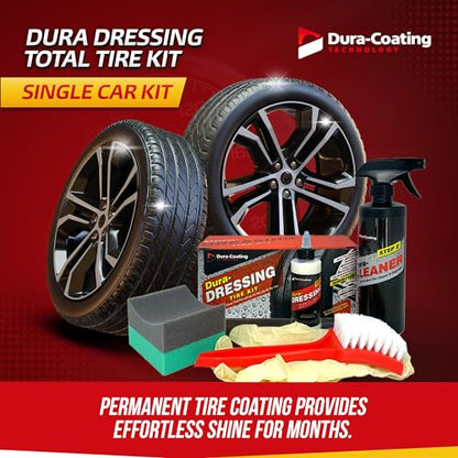 DURA-COATING TECHNOLOGY, Ultimate Car Detailing Kit- Includes a Dura-Dressing Single Vehicle Standard Car Detailing Kit and a Dura-Dressing Total Tire Kit for Vehicles - Car Cleaning Kit