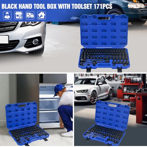 Air Tool and Accessories Kit, 67 Pieces Steel Black,Blue 67-Piece Pneumatic kit Garage, Shop Portable & widely Applicable