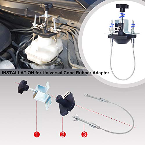 YSTOOL Brake Bleeder Kit Pneumatic Pressure Brake Clutch Fluid Bleeding Tool Set with Master Cylinder Adatpers Air Power Pressurized Oil Change Bleeder Machine and Waste Oil Collection Bottle (Black) - color: Black
