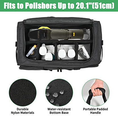Extra Large Car Detailing Bag, Cleaning Caddy with Lid and Handle for Auto Detailing Supplies, Car Cleaning Storage Trunk Organizer for Polisher and Vehicle Wash Tools, Black - size: XL(21.3*12*13.2in)