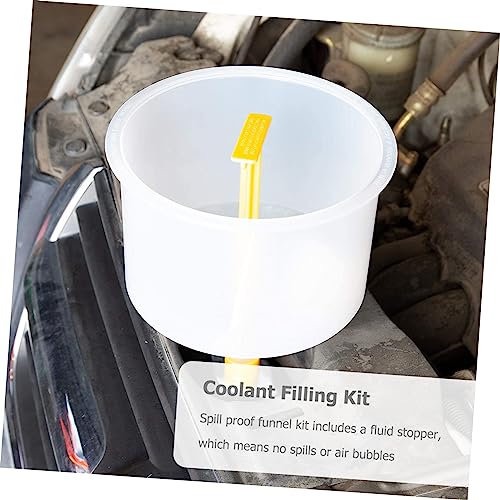 KICHOUSE Non-Spill Coolant Funnel Kit 15pc Car Radiator Filling System Tool Funnel for Antifreeze
