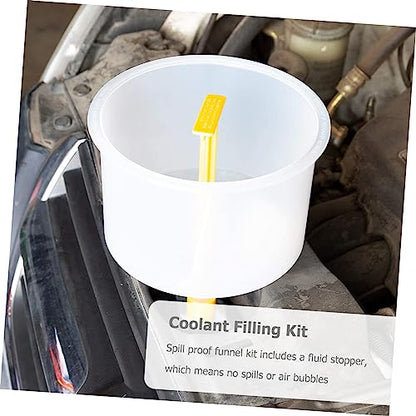 KICHOUSE Non-Spill Coolant Funnel Kit 15pc Car Radiator Filling System Tool Funnel for Antifreeze