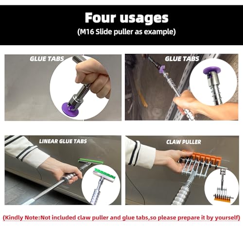 M16 Big Size Heavy Duty Auto Slide Hammer Dent Remover Tools for Car Dent Paintless Repair (Slide Puller)