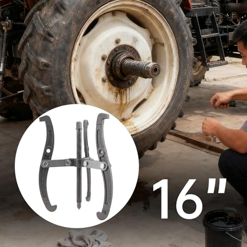 ChgImposs Multifunction Standard Carbon Steel 2 Jaw / 3 Jaw Bearing Puller with 4 Single Hole Claw Pullers for Car/Mechanical Repairing (16 Inch) - size: 16 Inch