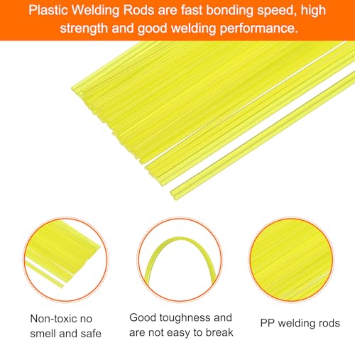 MECCANIXITY 10pcs 20 Inch Plastic Welding Rods PP Welding Strips Welder Rods for Car Bumper, Kayak Repair, Plastic Welder, Yellow - color: Yellow, size: 20 Inch