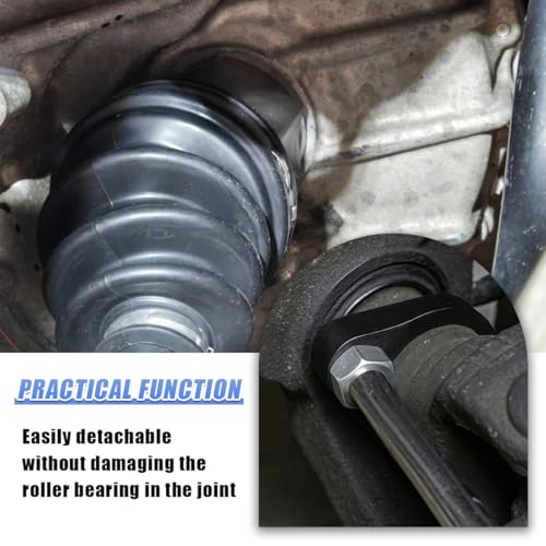 48 mm Inner CV Axle Removal Tool with Nut, Universal CV Joint Fork Adapter, Car Front Wheel Drive Axle Puller Tool Fits Slide Hammers with 5/8"-18 Threads(48mm)