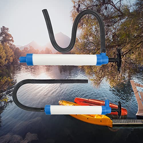 Manual Bilge Pump For Boats, Kayak, Canoe or Dinghy - Portable, Ergonomic, Gear-shaped, Black Plastic Hand Powered Kayak Bilge Pump - 2E+1 GPM, 2"L x 4"W x 28.5"H