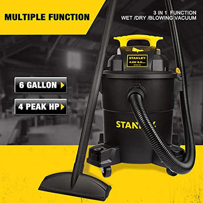 Stanley - SL18116P Wet/Dry Vacuum, 6 Gallon, 4 Horsepower Black - size: 6 Gallon, 4.0 HP AC