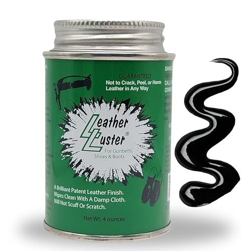 Leather Luster Patent Leather Polish, Cleaner and Conditioner | Made in the USA - style: Leather Polish-black - 4oz