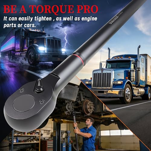 1-Inch Drive Torque Wrench 200-1500ft.lb/271.0-2032.5Nm | ±3% Precision Dual Direction Torque Wrenches with 24-Tooth Dual Range Scales with Ft.Lbs and N.m - size: 1" DR.『200-1500 FT.LB』