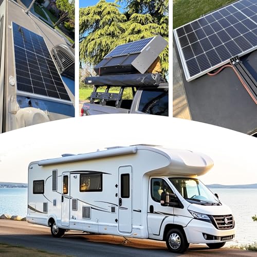 Solar Panel 250W 12 Volt 10BB Cell,Monocrystalline High-Efficiency 250 Watt 12V PV Module Power Charger for RV Caravan Marine Camper Rooftop Farm Battery and Other Off-Grid Applications - size: 250W