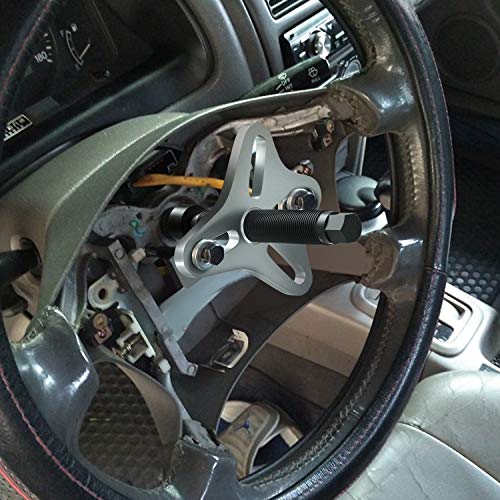46 Pieces Steering Wheel Puller Kit, Use with Harmonic Balancers, Crankshaft Pulleys and Gears, Work on Most Cars, Pickups, SUVs