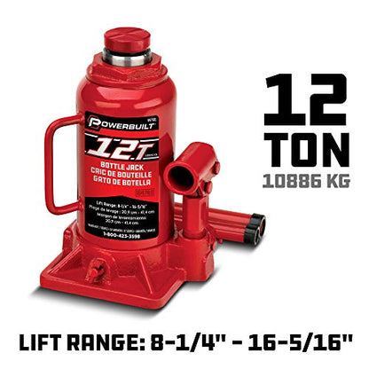 Alltrade 647501 Heavy Duty 12-Ton Bottle Jack - size: 12 Ton