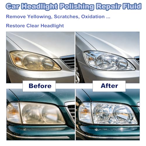800g Headlight Restoration Refill Liquid, Car Headlight Lens Polish Repair Liquid, Headlight Polish Cleaner for Repair Yellowing, Scratches, Oxidation,Blurring - size: Medium