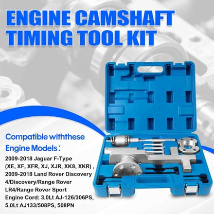 Crankshaft Pulley Removal Tool Kit Fit for 2009-2018 Jaguar Land Rover 3.0L V6/5.0L V8, Replaces 303-1437 303-1438 303-1439 303-1440 303-1441