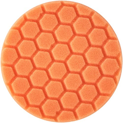 Chemical Guys, Hex-Logic Medium-Heavy Cutting Foam Pad, Orange, 5.5 inch | Medium-heavy, for paint correction and defect removal on 5 inch backing plates, 5.5 inch, works with dual-action polishers - size: 5.5 Inch Pad (1 Pack), style: Medium Cutting