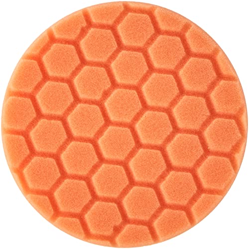 Chemical Guys, Hex-Logic Medium-Heavy Cutting Foam Pad, Orange, 5.5 inch | Medium-heavy, for paint correction and defect removal on 5 inch backing plates, 5.5 inch, works with dual-action polishers - size: 5.5 Inch Pad (1 Pack), style: Medium Cutting