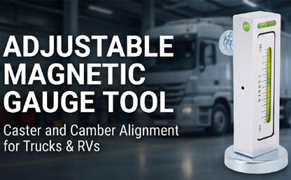 Fydun Adjustable Magnetic Gauge Tool Magnetic Caster Camber Alignment Tool with Strong Base for Car Truck RV Wheel Alignment