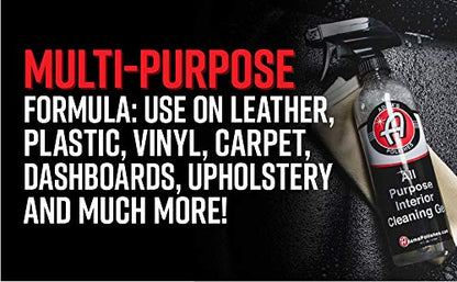 Adam's Polishes All Purpose Interior Cleaning Gel - Best For Detailing Leather Seats Vinyl Carpet Upholstery Plastic Rubber Interior Surfaces Floor Matts & Car Accessories Boat RV Parts (16 oz) - size: 16 Fl Oz (Pack of 1)