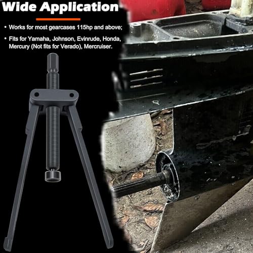Bonbo Lower Bearing Carrier Puller Fits for Yamaha Johnson Evinrude Mercury Honda Mercruiser, Compatible with Most Gearcase 115hp and Above (Black)