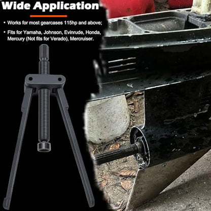 Bonbo Lower Bearing Carrier Puller Fits for Yamaha Johnson Evinrude Mercury Honda Mercruiser, Compatible with Most Gearcase 115hp and Above (Black)