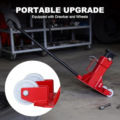 Jack Boss Heavy Duty 22 Ton (44,000 lbs) Jack Stands with Large Base and Strong Lock,Professional Pin Style Car Stands,Easily Moveable Car Lift Stands for Truck,SUV Pick Up, Red - size: 22 Ton Wheeled
