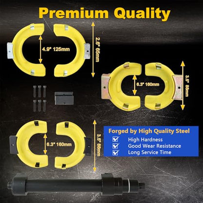 DASBET Macpherson Strut Spring Compressor Kit | Universal Interchangeable Fork Strut Coil Extractor Remover Tool Set with Protective Sleeve Strut Spring Compressor Set ﻿