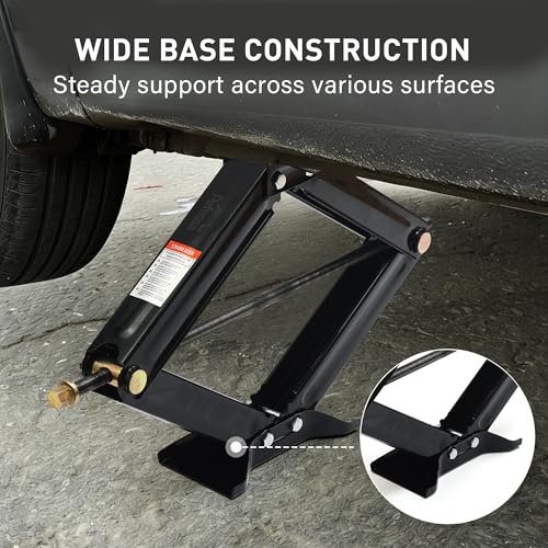 RV Scissor Jack Stabilizer 7500lbs Heavy Duty 24" RV Trailer Stabilizer Leveling Scissor Jack for RV Camper with Crank Handle (New 24’‘ 2pc) - size: New 24’‘ 2pc