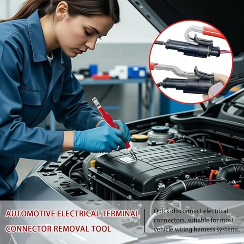 LUOWPZI 11PCS Automotive Electrical Connector Removal Tool Kit, Electrical Disconnect Pliers, Relay Puller, Hose Remover, Terminal Pin Extractor & Panel Clip Tool Set for Car Repair with Storage Bag - size: 11 Pcs