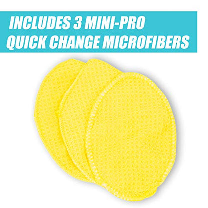 Invisible Glass 95164 Reach & Clean Wet-Dry Pro Windshield Cleaning Tool With Extendable Handle, Standard and Mini Cleaning Heads, Reusable Microfiber Pads, and Storage Bag for Auto and Home Glass