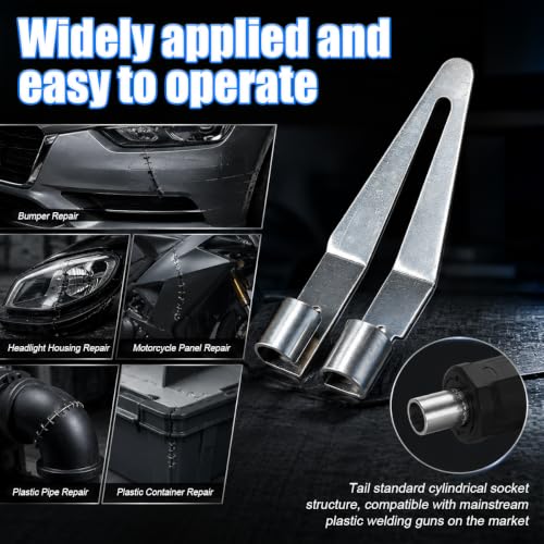 Plastic Welding Tips, Stainless Steel Plastic Smoothing Head Replacement with 45° Elbow, Car Bumper Repair Tool, Welder Gun Soldering Accessories for Kayaks and DIY Fixes(4PCS) - size: 4PCS