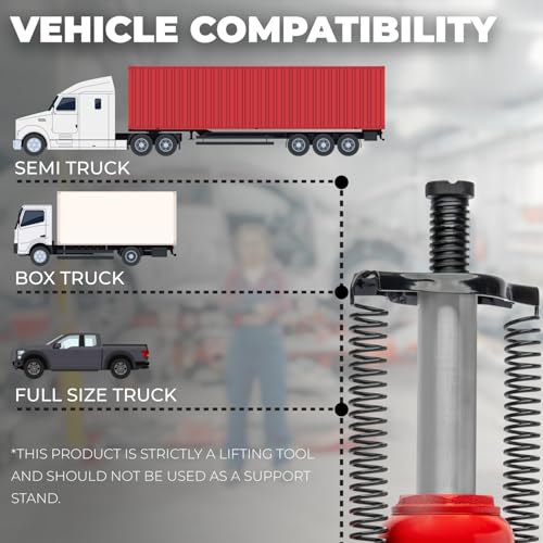 Stark USA 44,000 LBS Low Profile Air Hydraulic Manual Bottle Jack Hoist, 20-Tons Heavy Duty Air Bottle Auto Truck Manual