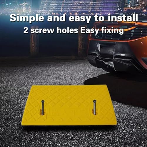 Lightweight Curb Ramps Plastic Driveway Ramp Portable Threshold Ramp Set for Sidewalk Car Scooter Bike Motorcycle Wheelchair Golf Cart(Black,19.7x10.6x3.1in)(Yellow,19.7x8.7x2.0in)