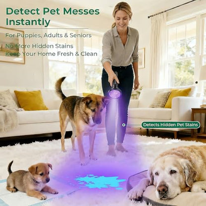 ESCO LITE UV Flashlight Black Light, 100 LED 395 nM Ultraviolet Flashlights UV Blacklight Detector for Dog Urine, Pet Stains - size: 100 LED
