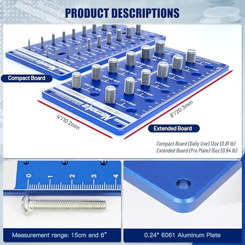 Thread Checker, Nut and Bolt Thread Checker, Thread Checker Standard and Metric, Identify 16 SAE & 15 Metric Sizes, Bolt Size Finder, Stainless Steel Thread Gauge Gifts for Men - size: 31 Thread Checker-S04