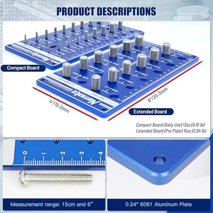 Thread Checker, Nut and Bolt Thread Checker, Thread Checker Standard and Metric, Identify 16 SAE & 15 Metric Sizes, Bolt Size Finder, Stainless Steel Thread Gauge Gifts for Men - size: 31 Thread Checker-S04