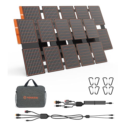 FlexSolar 2 PCS 100W Portable Solar Panels Chargers with PD3.0 USB-C,QC3.0 USB-A and DC Outputs Foldable IP67 Waterproof Power Emergency Camping - size: S-100W*2