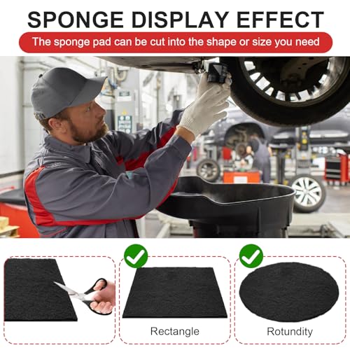 17892 Transmission Drain Pan for Lisle and 4 Pcs 22'' Oil Drain Splash Pad | 87031 87032 Large Transmission Fluid Pan Oil Drain Pan Suitable for Lisle Under Car and Most Transmission Drain Funnel