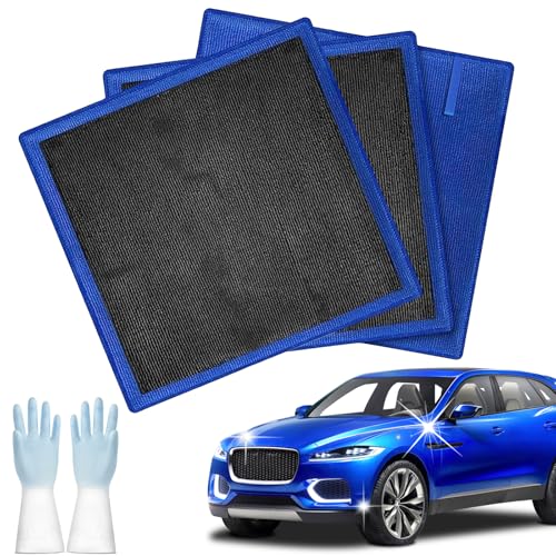 Clay Bar Towel, Car Magic Clay Towel, Clay Towel Auto Detailing, Fine Grade Microfiber Car Clay Bar Towel, Microfiber Magic Clay Cloth, Clay Bar Alternative for Car Detailing (Blue*3) - color: Blue*3