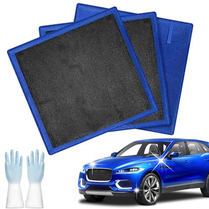 Clay Bar Towel, Car Magic Clay Towel, Clay Towel Auto Detailing, Fine Grade Microfiber Car Clay Bar Towel, Microfiber Magic Clay Cloth, Clay Bar Alternative for Car Detailing (Blue*3) - color: Blue*3