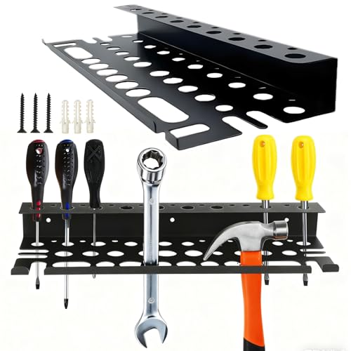 Screwdriver Organizer Wall Mount for Pliers, Screwdrivers, Garage Workshop Storage, Stores up to 43 Pliers or Small Tools, Ideal Gift for Men - color: Without charging station, size: 1 Layer