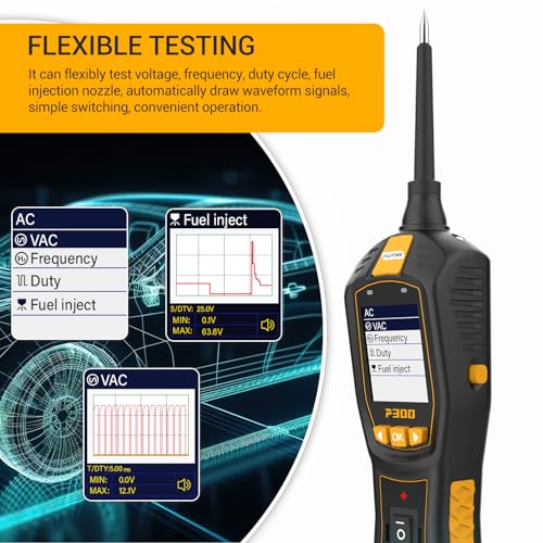 P300 Circuit Breaker Finder Tool & Fuel Injector Tester | Relay & Fuse Tester, Circuit Tracer with 40FT Cable, Smart Auto Detect, Battery Diagnostic for 12V 24V Cars Trucks & Trailers