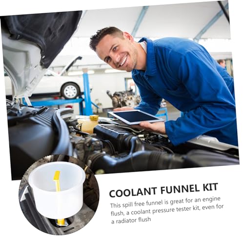 PRETYZOOM 1Set Coolant Filling Funnel Kit Spill Radiator Bleeder Tool with Fluid Stopper for Efficient Maintenance and Leak Prevention