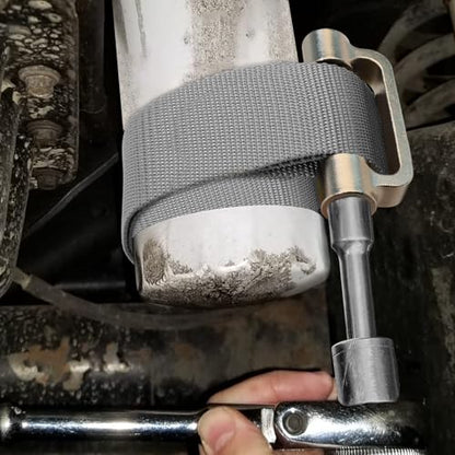 Oil Filter Strap Wrench - 1/2" Drive Filter Strap Wrench | For Replace Auto Truck RV Motorcycle Oil Filter and Water Filter