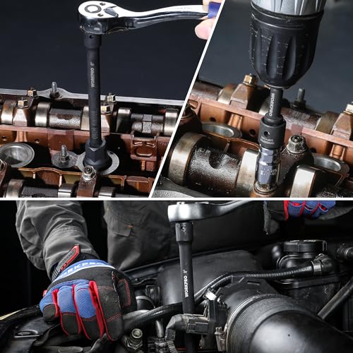 WORKPRO 1/2" Drive Impact Extension Bar Set, Socket Extensions | 3 PCS Socket Extensions, 3”, 6” and 8” Length, Premium Chrome Vanadium Steel - style: 1/2" DR