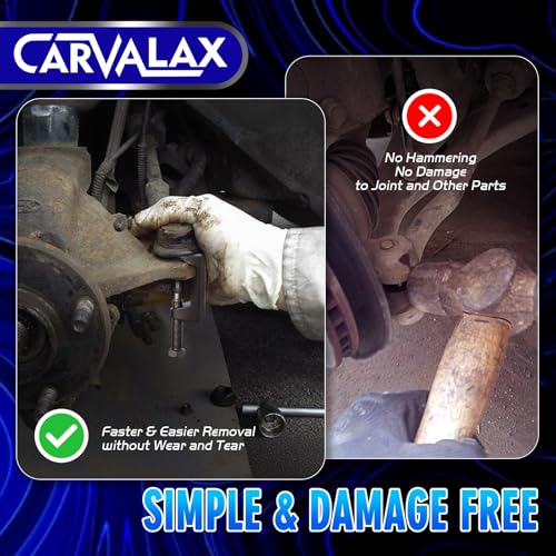 CARVALAX 5-in-1 Ball Joint Separator, Ball Joint Removal Tool Kit | Front End Service Tool Kit for Tie Rob Removal, Pitman Arm Puller, Cars SUVs Pickup Trucks Automotive Tools w/Storage Case - color: Black, style: 5-in-1